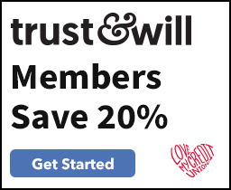 Trust and will members save 20%